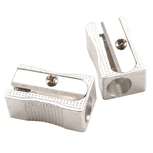 SACAPUNTAS MANUAL METALICO SENCILLO 2 PIEZAS