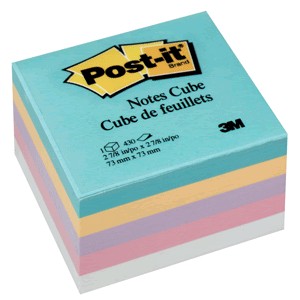 POST-IT CUBO 3 X 3 PASTEL 430 HOJAS PIEZA
