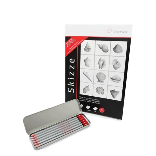 SKETCH PAD MAS CAJA DE LAPIZ C/6 A3 C/100 HOJAS