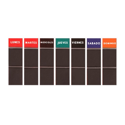 BANDERITA SEMANAL COLOR NEGRO