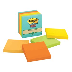 POST-IT RECICLADAS 3X3 65 HOJAS