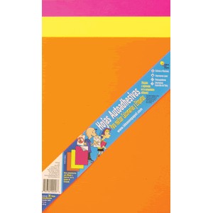 PAPEL AUTOADHERIBLE COLORES CARTA CON 36 HOJAS