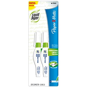 PLUMA CORRECTORA LIQUID PAPER MINI BLISTER C/2