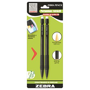 LAPICERO ZEBRA PENCIL 0.5 MM PAQ/2