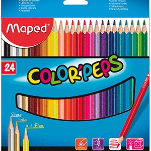 CAJA DE COLORES MAPED CON 24 PIEZAS